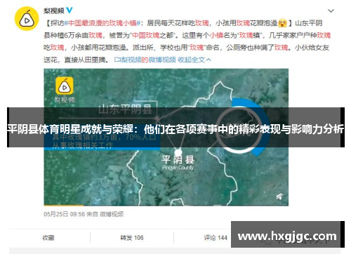 平阴县体育明星成就与荣耀：他们在各项赛事中的精彩表现与影响力分析